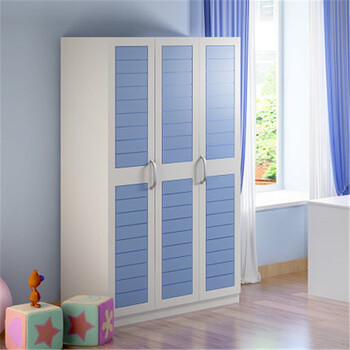 尚心家 儿童衣柜 两门衣橱平开门卧室组合浅蓝色粉色 三门四门衣柜 浅