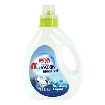 妙新（MIAOXIN）全能洗衣液1kg 柔顺清洁衣物 护色增艳 持久留香 浓缩型配方 深层去污