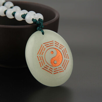 道教阴阳鱼夜光石个性太极八卦吊坠挂件随身护身符男女士项链饰品