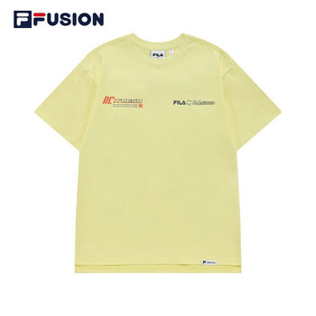 fila fusion斐乐潮牌女子短袖t恤2022夏宽松休闲纯棉圆领女装