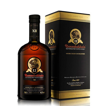 【JD超市】英国原瓶进口洋酒 布纳哈本Bunnahabhain 单一麦芽 12年 苏格兰威士忌 700ml 单瓶礼盒装