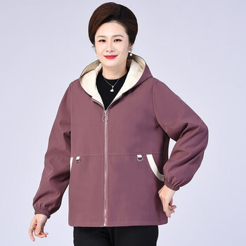 萌菲思中老年女装胖奶奶加肥加大码秋装外套60-70岁老年人秋冬套装老