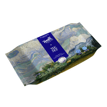 得宝(Tempo) Artist系列洁面巾 棉柔巾 一次性洗脸巾 便携装20抽（湿水可用 婴儿适用）纯棉纸巾
