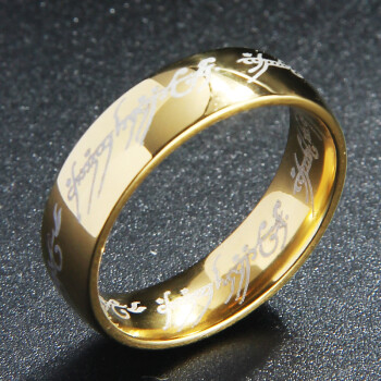 金色钛钢戒指