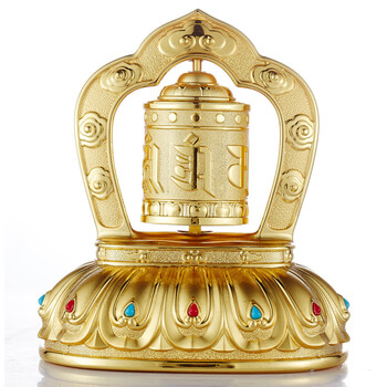 德田雪域印象西藏密宗观音心咒六字大明咒手摇转经筒