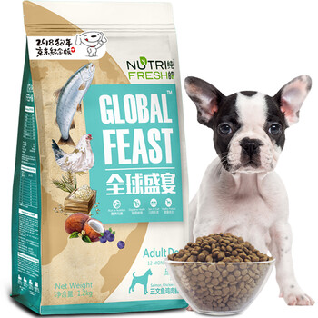 纯皓（Nutrifresh） 鸡肉口味成犬狗粮 三文鱼鸡肉水果 & 益生菌