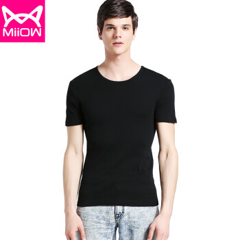猫人（MiiOW） 短袖 男士T恤 黑色 XL，L，XXXL，XXL