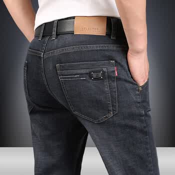 吉普盾 直筒裤 欧美简约 男士牛仔裤
