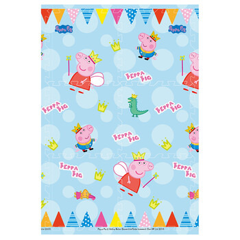 小猪佩奇（Peppa Pig） EPE双面图案宝宝爬行垫防滑玩具地垫2CM 儿童拼接爬爬垫（6片装）皇冠数字带边条