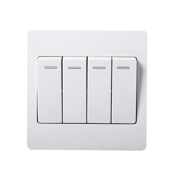 公牛(bull)g07k212y 白色暗装开关插座 g07系列 二开双控开关 86型