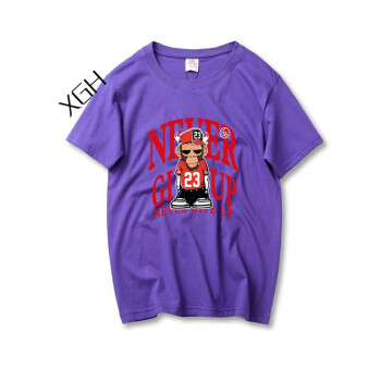 L-WTFS 短袖 男士T恤 紫色 23号 