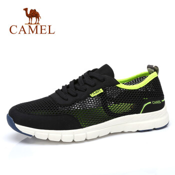骆驼（CAMEL）男士A822315060 黑/绿 41