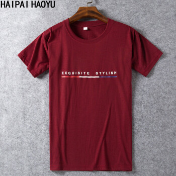 HAIPAIHAOYU 短袖 男士T恤 红色 XL，L，XXL，M，XXXL