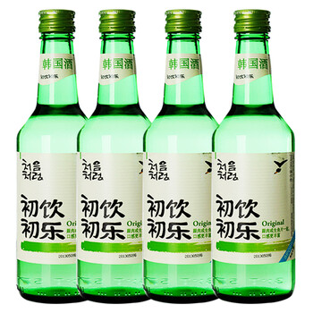 韩国进口  烧酒 初饮初乐17.5°烧酒 360ml*4瓶