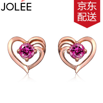 羽兰（JOLEE）耳钉K金，碧玺