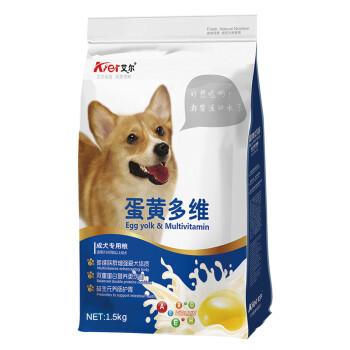 艾尔（Aier） 口味狗粮 蛋黄多维成犬狗粮10kg