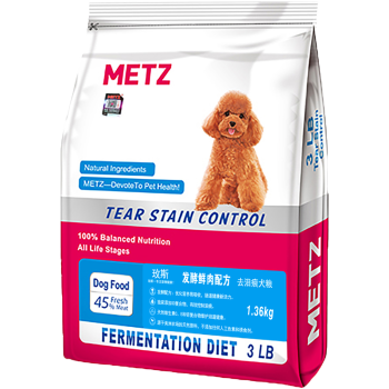 玫斯（metz） 口味全阶段狗粮 发酵去泪痕犬粮3LB/1.36kg