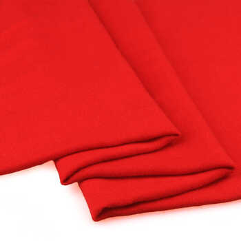 正品80支纯羊毛女士纯色平纹围巾 春秋冬季韩版气质披肩两用 1#大红色