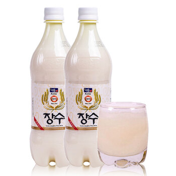 韩国原装进口 米酒  首尔长寿玛可利 6° 米酒 750ml*2瓶装