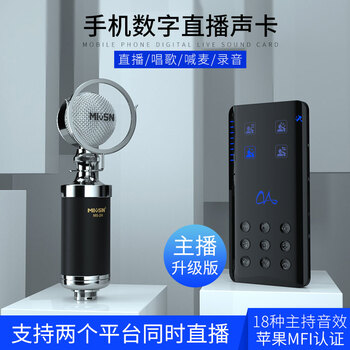 魅声  桌面式 麦克风 I播2-2（套装）黑色