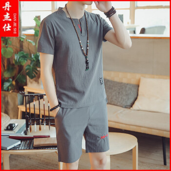 丹杰仕（DAN JIE SHI） 短袖 男士T恤 深灰色 XL，L，M