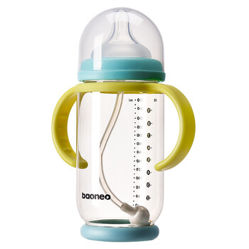 贝能 Baoneo新生婴儿奶瓶ppsu耐摔宝宝宽口径塑料吸管奶瓶0-36个月 bnnp280ml菲戈蓝