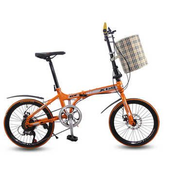 台湾xbs暇步士自行车折叠车7变速双碟刹彩配铝合金刀圈 20寸折叠车