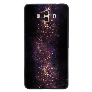 伟吉华为mate10手机壳 HUAWEI mate10玻璃手机壳（钢化玻璃后盖+TPU软边）防摔全包新款硬壳 星云长河图案