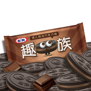 2,趣族 卡夫趣族 诱人特浓巧克力味夹心饼干 38g/袋 休闲小零食