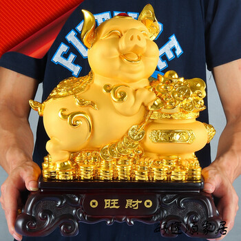 好运顺 金鸡摆件 沙金鸡风水生肖鸡工艺品 家居装饰品摆设十二生肖狗