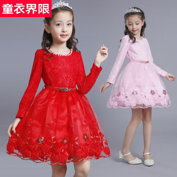 冬装儿童红裙子