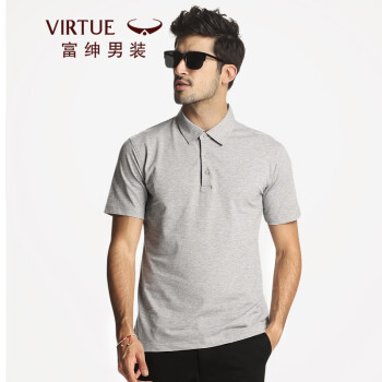 富绅（Virtue） 短袖 男士T恤 灰色00TC103SM 