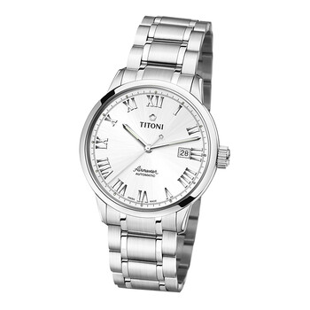 2,瑞士梅花表(titoni)手表男自动机械表空霸系列全钢男表83733 s-561