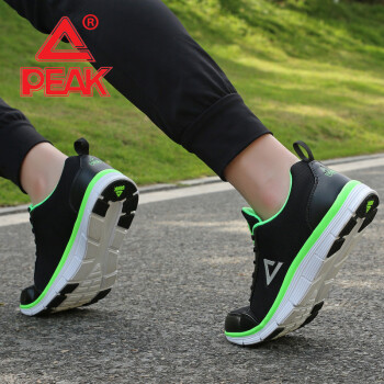 匹克（PEAK）跑步鞋黑色/荧光绿 39.5