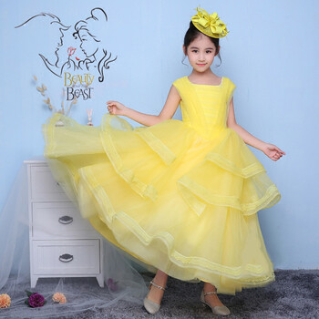 姣霓儿童礼服女长款钢琴演出服表演主持服装女