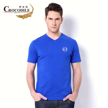 鳄鱼恤（CROCODILE） 短袖 男士T恤 055中蓝色 