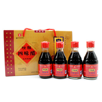 宁化府 益源庆 三年陈酿 小四味醋 礼盒装 160ml*4/盒中华老字号