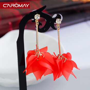CAROMAY耳环925银针，合成水晶