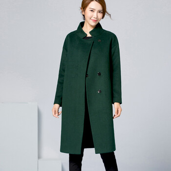 法彩中年女秋装外套40-50岁长款风衣潮妈妈装