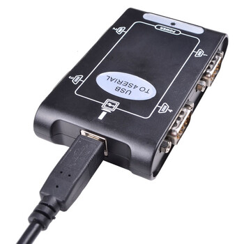 魔羯 MOGE MC3328 USB转DB9针RS232 串口集线器ABS材质 1.8米 黑色 COM口连接转换器