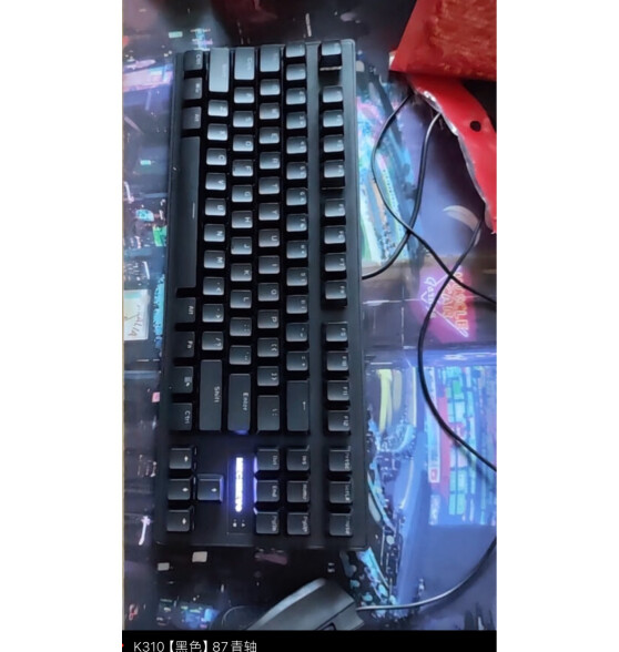 机械革命 耀·K310机械键盘 电竞游戏键盘 有线键盘 热插拔87键办公键盘 全键无冲 电脑键盘 黑色 红轴