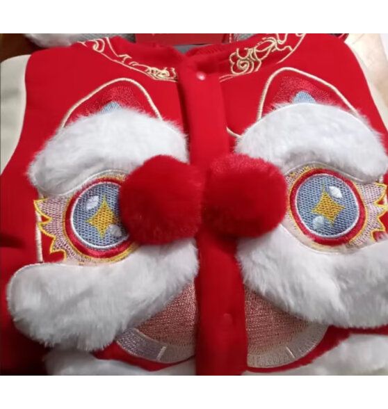 兰咖小熊（Lan Ka xiao xiong）新生的儿见面礼盒婴儿礼物满月衣服套装母婴用品满周岁国风新年红 瑞兽呈祥B款礼盒 66cm(0-6个月宝宝)