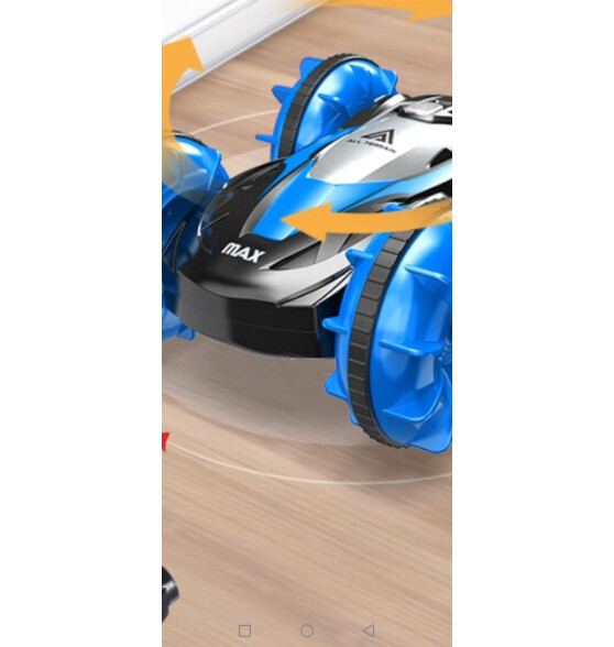 Dwi遥控车儿童手势感应特技越野四驱男孩电动3-6岁玩具 蓝色 双充电池