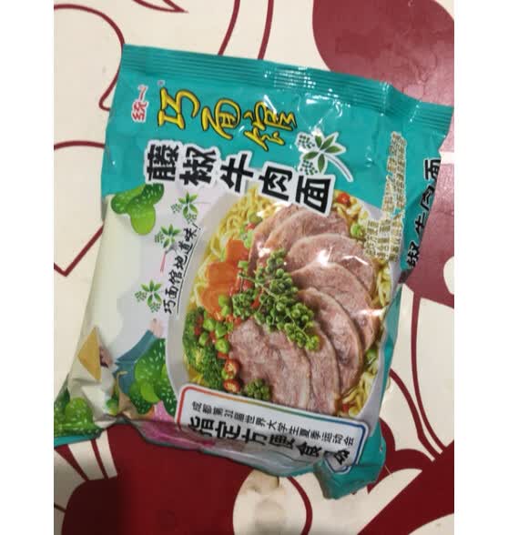 统一 巧面馆 藤椒牛肉味 方便面 102克*5包 五连包新老包装随机发货