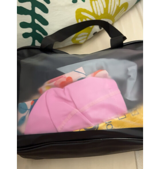欣沁洗漱包透明PVC化妆包便携手提大容量收纳包防泼水洗漱用品袋 枕型