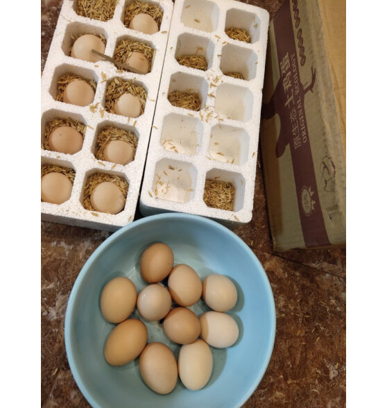 我老家新鲜谷物蛋 农家散养柴鸡蛋 生鲜单枚40±2g 3枚 120g