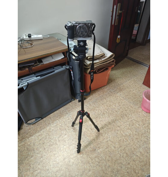 SmallRig 斯莫格三脚架单反相机专业摄影摄像便携手机稳定支架自拍直播拍照录像户外独脚液压云台三角架 CT-10套餐