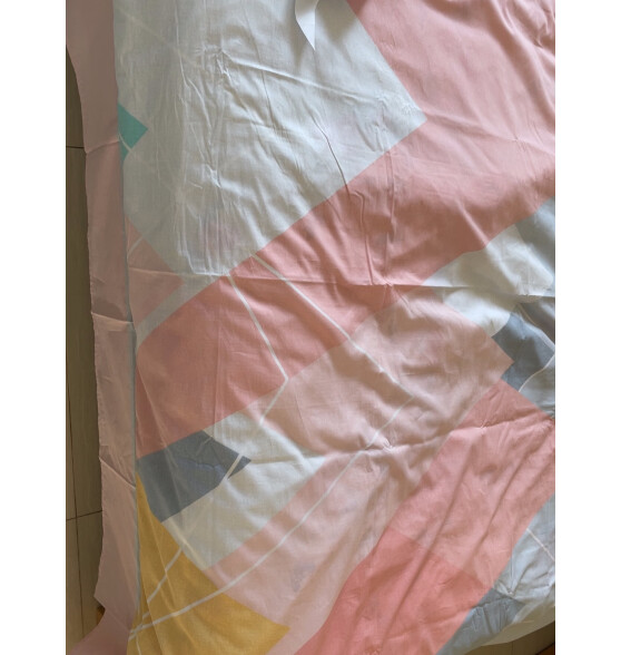 水星家纺床上四件套 100%纯棉 全棉印花套件 简约线条系列 被套床单枕套 弗利安 1.8米床(适配220*240cm被芯)