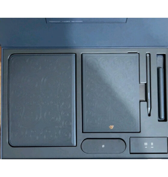 科大讯飞智能办公本Air Pro 7.8英寸电子书阅读器 墨水屏电纸书电子笔记本语音转文字 星光金+深纹蓝保护套