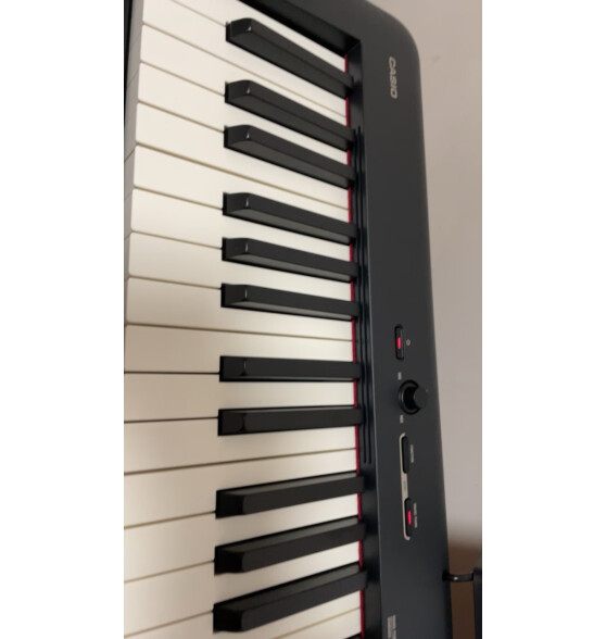 卡西欧（CASIO）电钢琴EPS130红色电子数码钢琴88键重锤初学单机+木琴架+礼包